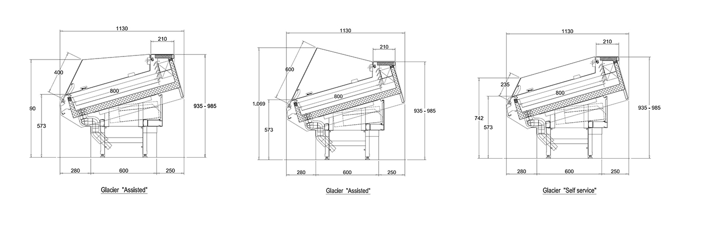 Glacier-maatvoeringen